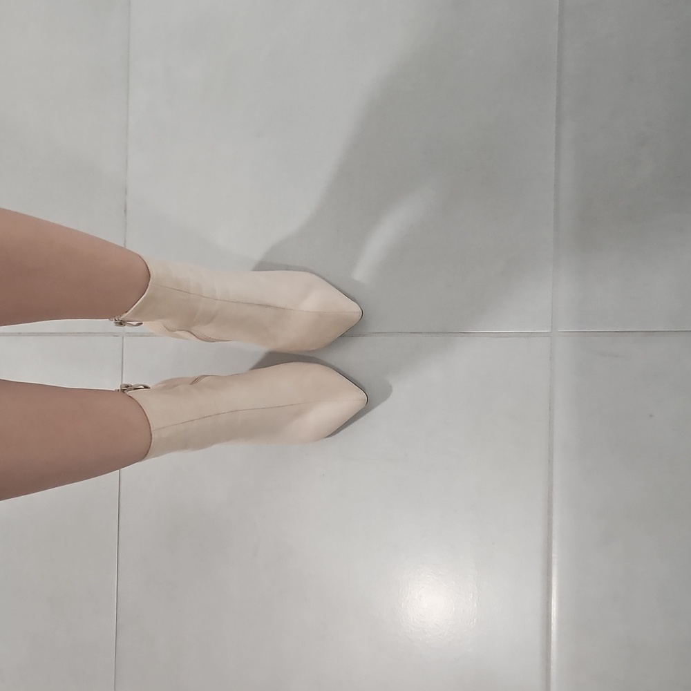 Chic Cream Suede Ankle Boots